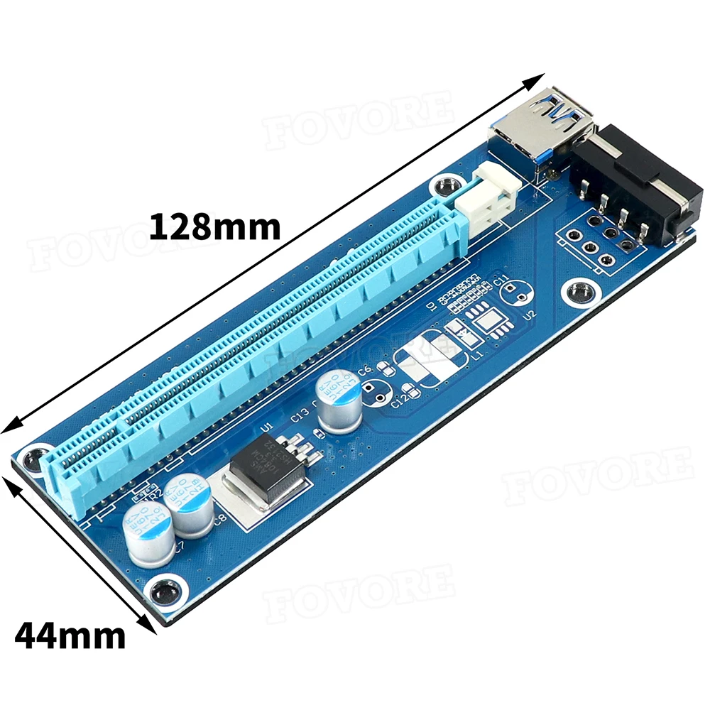 USB 3.0 PCI-E Райзер Экспресс 1X 4x 8x 16x расширитель PCIe адаптер карта 4-контактный кабель