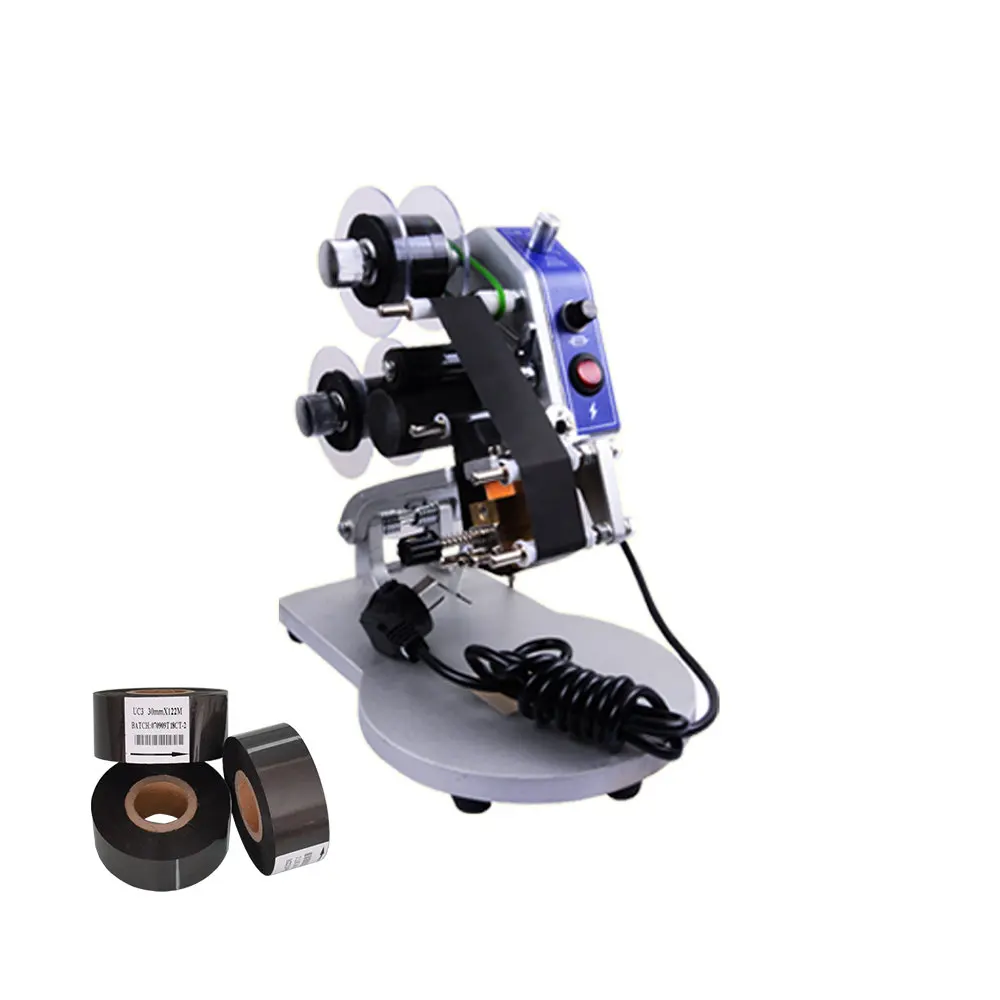 

Manual type solid ink ribbon printer for plastic packaging bags
