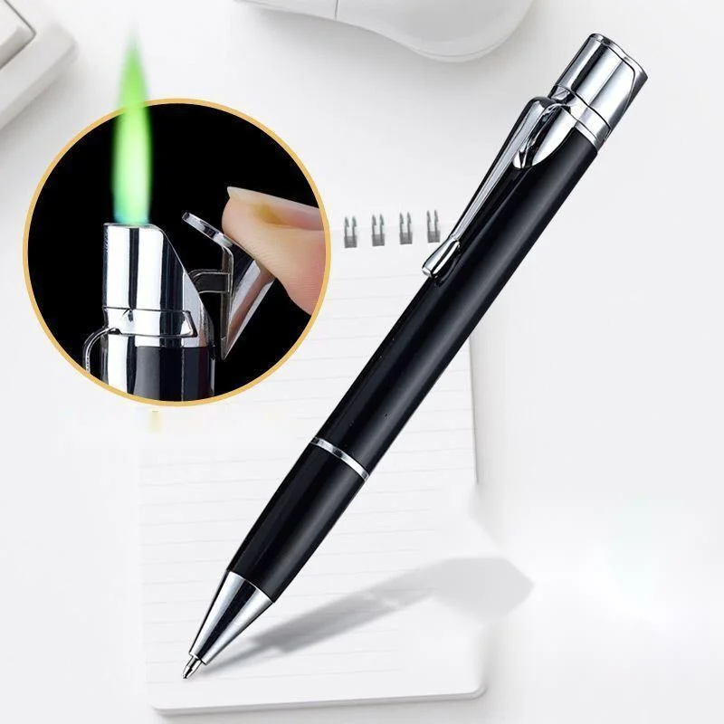 

EDC Creative Ballpoint Pen Lighter Jet Torch Gas Lighter Windproof Metal Butane Cigarette Lighter 1300C Gadgets For Men