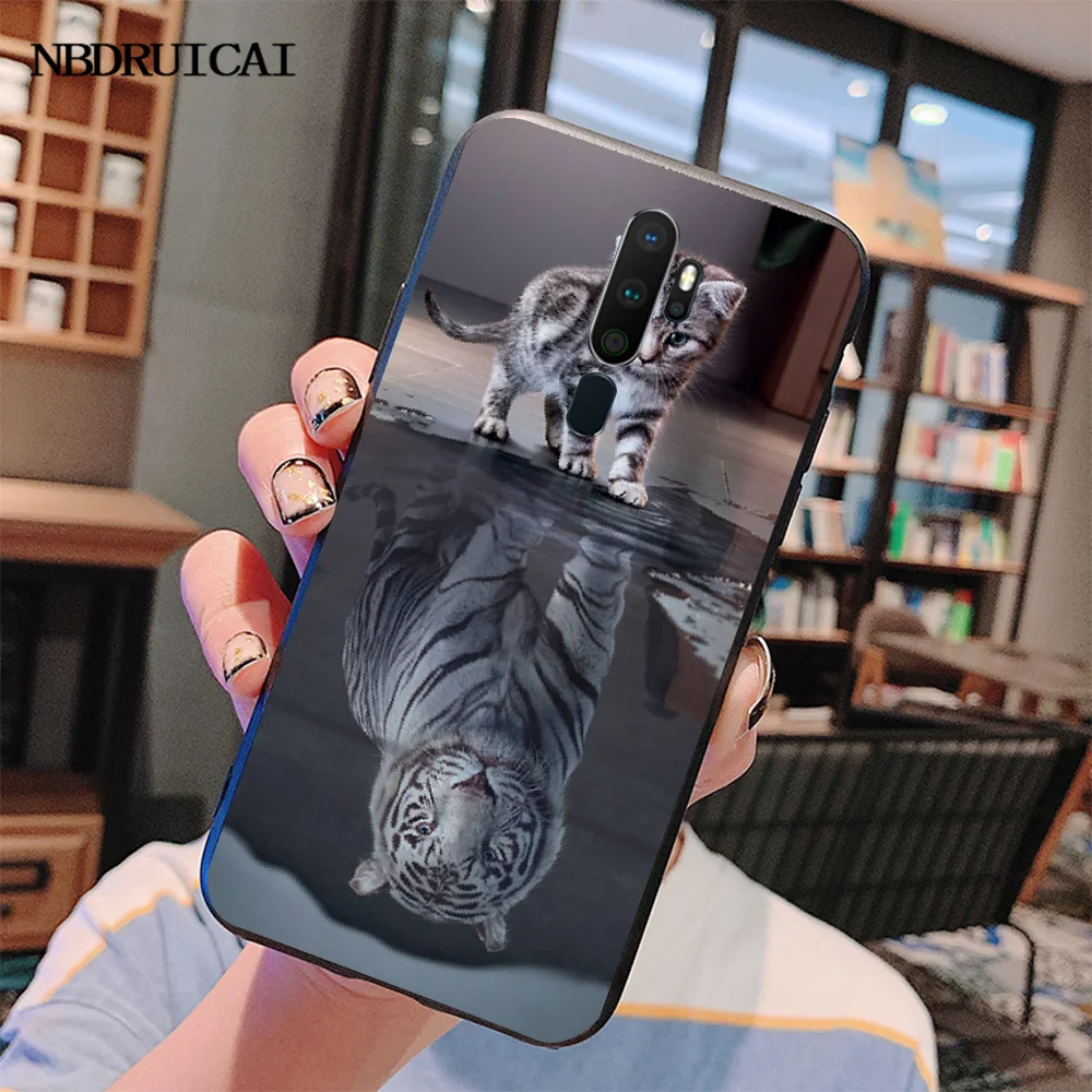 NBDRUICAI милый Pet Cat TPU черный чехол для телефона Корпус Oppo A5 A9 2020 A11x A71 A73S A1K | Мобильные