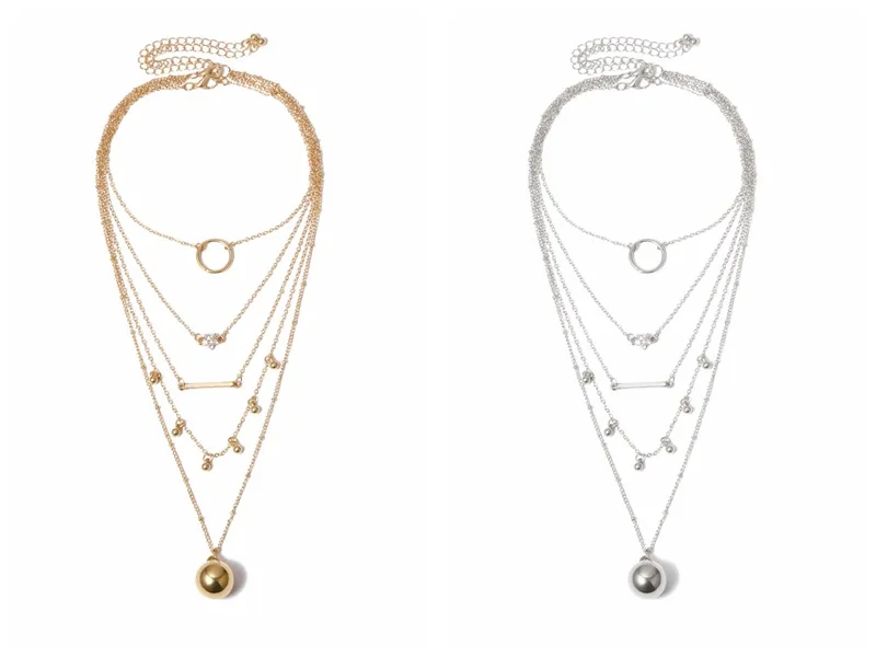 Женское многослойное ожерелье Meetvii массивное в стиле панк с металлическим