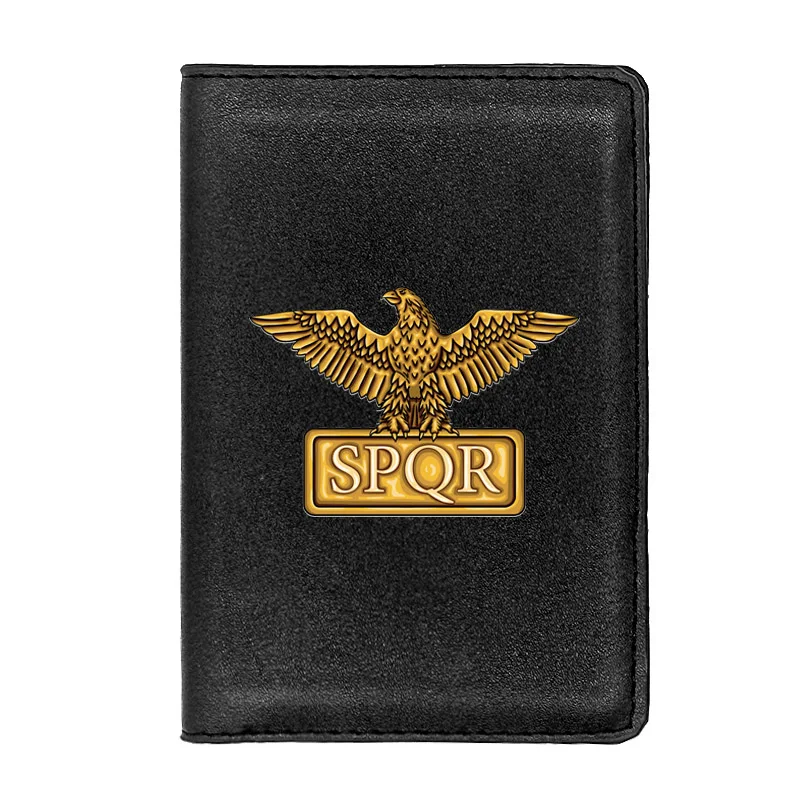 

Высококачественная Обложка для паспорта Eagle SPQR, Классическая Кожаная Обложка для мужчин и женщин, для удостоверения личности, кредитных кар...