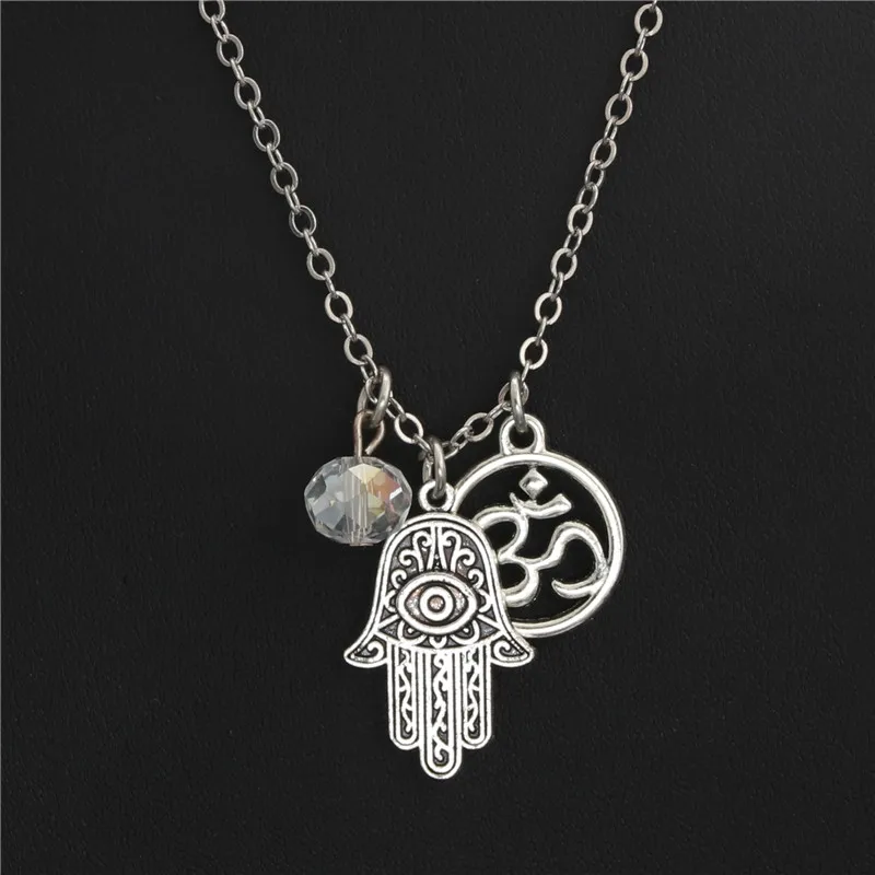 1 шт. Палм буддийский Ом Символ Лотос Йога кулон ожерелья для женщин чокер Lucky Jewelry