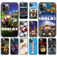Hot Robloxes Game Phone Case for iPhone Pro Max Max 2020 Mini Plus Back Silicone Coque Capa