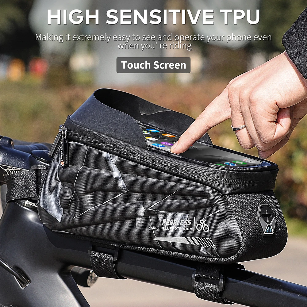 west biking new waterproof bicycle bag 7 0 inch touch screen phone bag mountain road bike front frame bag cycling accessories free global shipping