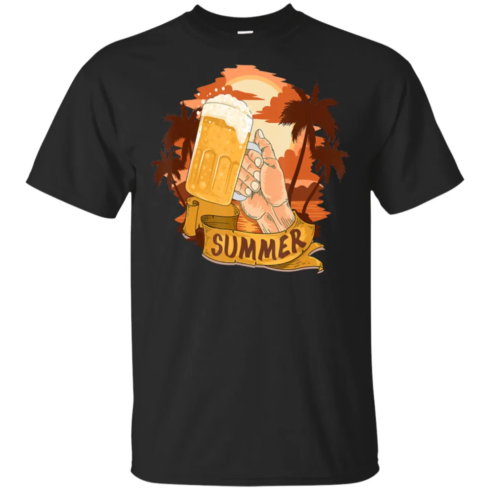 

Beer Summer Drink Guy Funny Drinking T-Shirt Short Sleeve S 2Xl Festive Tee Shirt