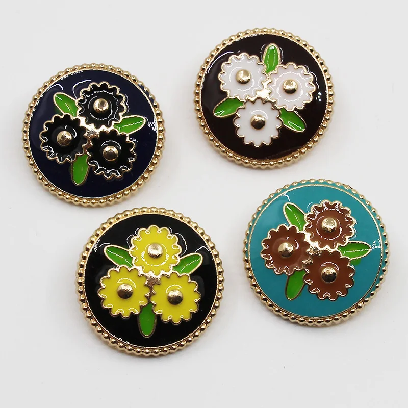 Модный металлический свитер с хвостовиком 10 шт. 22 мм круглые пуговицы аксессуары