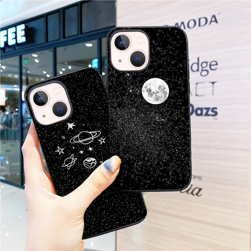 

Planet Space Case for IPhone 11 XR Soft Silicone Back Cover for IPhone 11 12 13 Pro XS Max Mini X 8 7 6s 6 Plus Night Sky Case