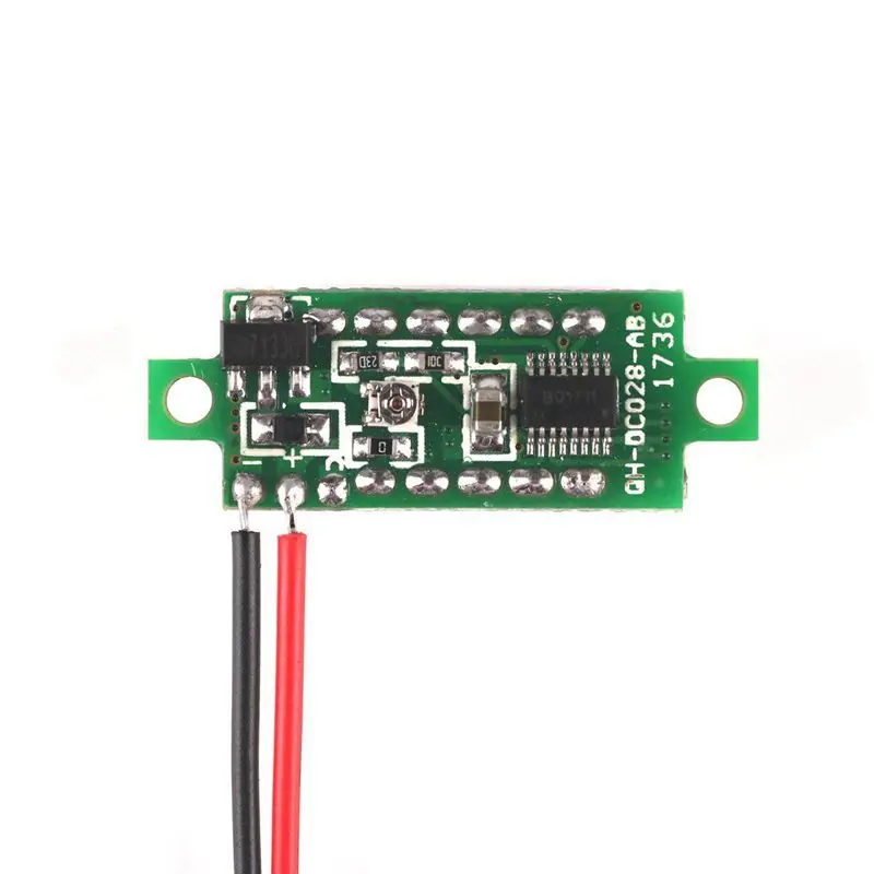 

5pcs Mini Digital DC Voltmeter 0.28 Inch Two-Wire 2.5V-30V Mini Digital DC Voltmeter Voltage Tester Meter 5 Colours