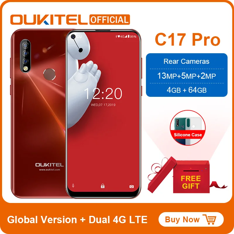 OUKITEL C17 Pro 6 35 дюйма 19 5: 9 Android 0 4 Гб ОЗУ 64 ПЗУ MTK6763 Восьмиядерный мобильный телефон