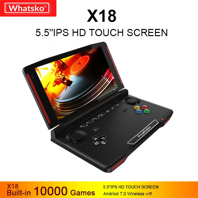 Игровая консоль Powkiddy X18 на Android 5 дюйма 1280*720 16 + 32 Гб ПЗУ четырехъядерный процессор