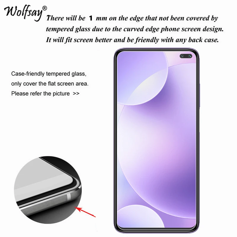 Protector de pantalla de vidrio templado para Xiaomi Redmi K30, pel&iacute;cula protectora de vidrio para Xiaomi Redmi K30, 2 uds.-1