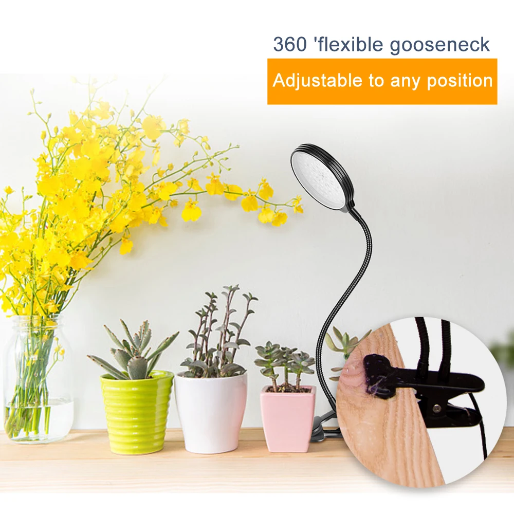 

15W 30W 45W Full Spectrum LED Grow Light Waterproof Clip-on USB Powered Phyto Lamp Desktop Plant Growth LED Light