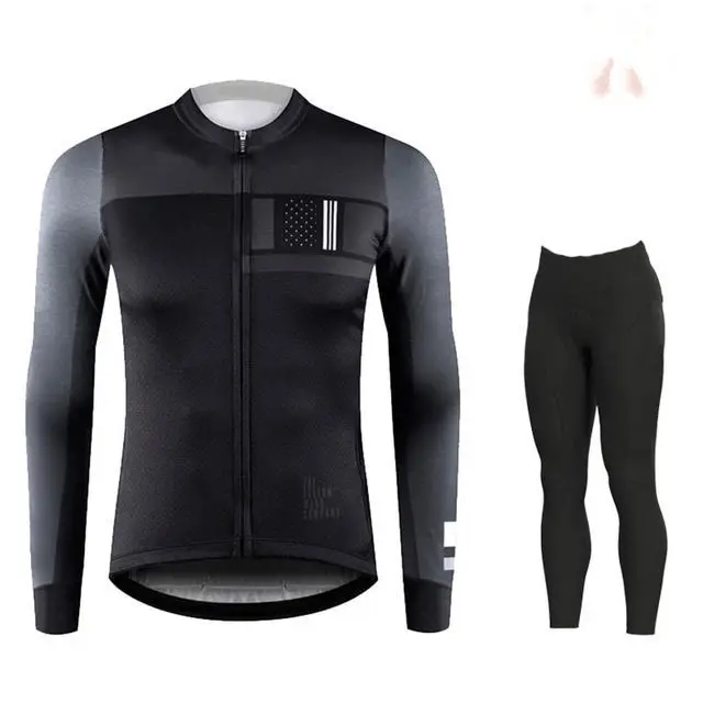 cycling jersey set 2 Футболка для езды на велосипеде, Набор для игры на велосипеде, одежда с длинным рукавом для шоссейного велосипеда, Джерси, Толстовка для мужчин, лайкра, спандекс, Kendra Scott Go Pro, зима - Цвет: cycling jersey set 2