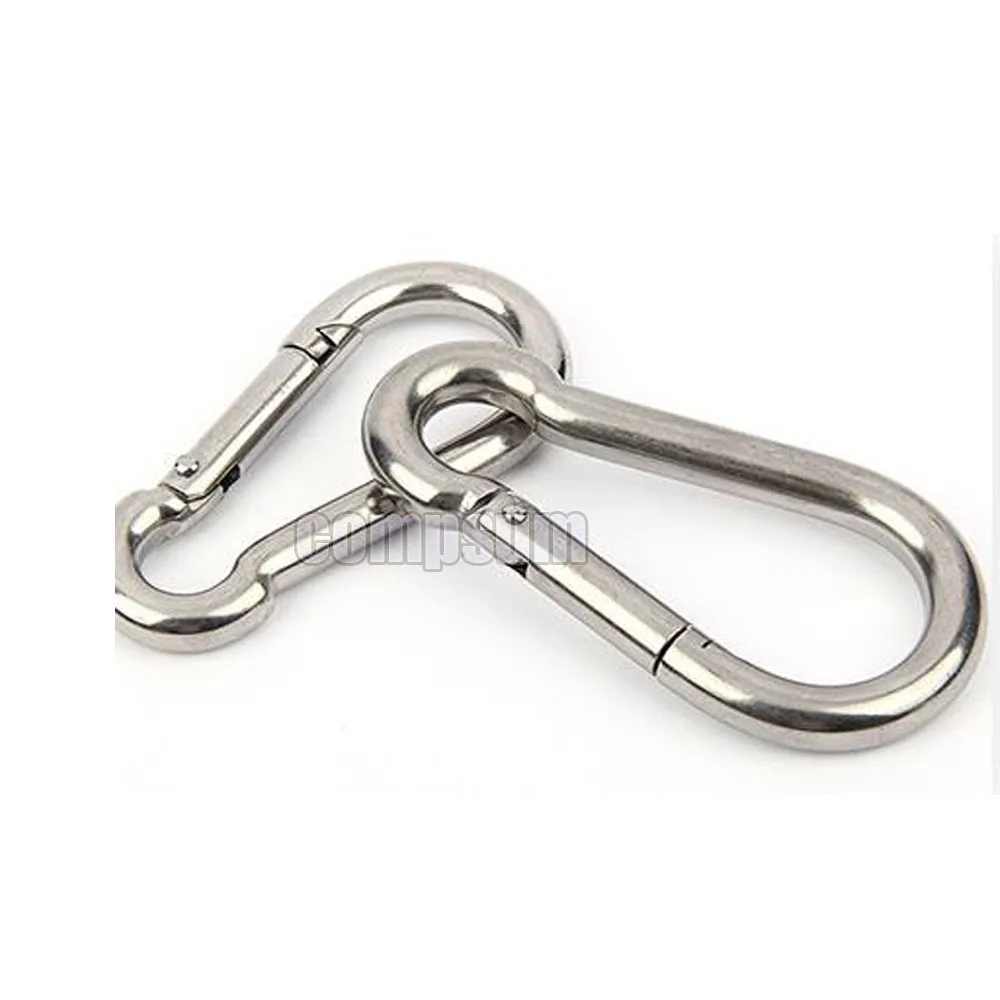 Пружинная защелка из нержавеющей стали карабин ушко брелок Пряжка для быстрого