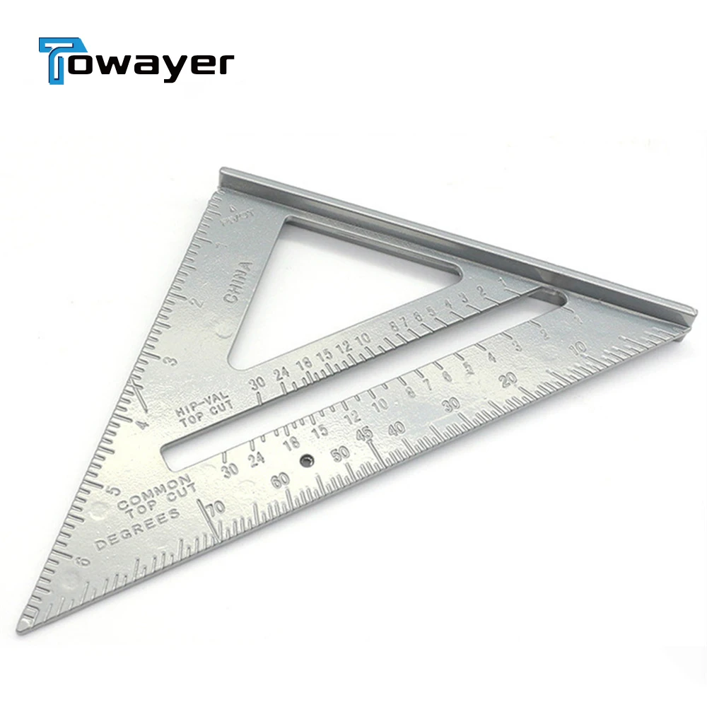 

Измерительный инструмент, треугольная квадратная линейка из алюминиевого сплава, транспортир для столярных работ, трёхквадратная линейка,...