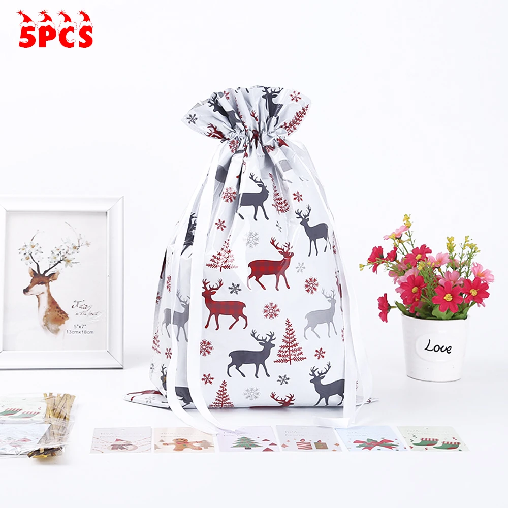 5 шт. подарочные пакеты шнурок пользу вечерние конфеты упаковочная