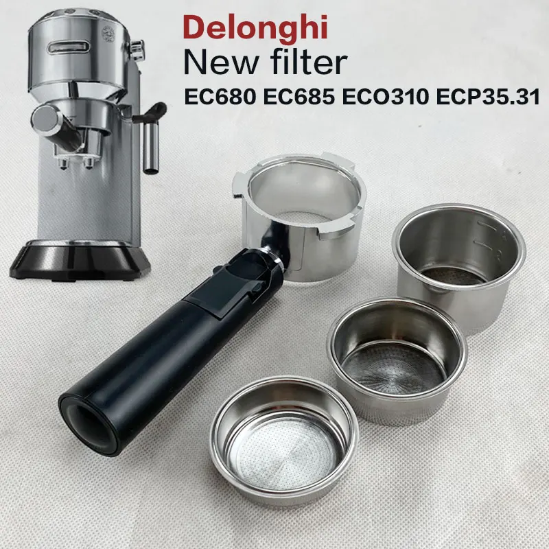 Для Delonghi EC680/685 51 мм бездонные кофе фильтр емкость для порошковой краски фильтр вместимость ящика для кофейного порошка корзина кофе аксессуары