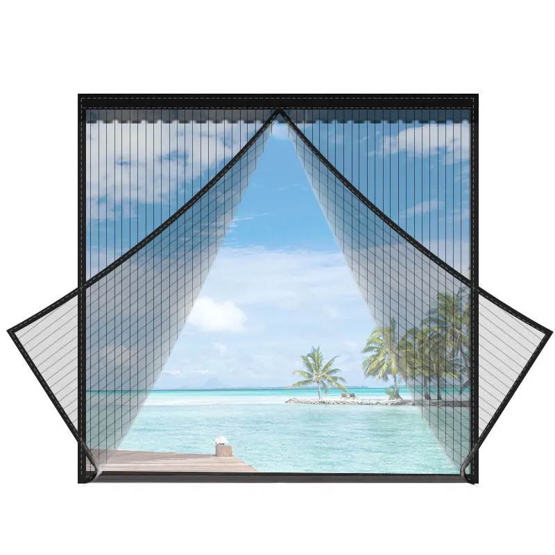 

Insect Window Screen Mesh Indoor Fly Curtain Tulle Summer Invisible Anti-Mosquito Removable Washable Customize Net