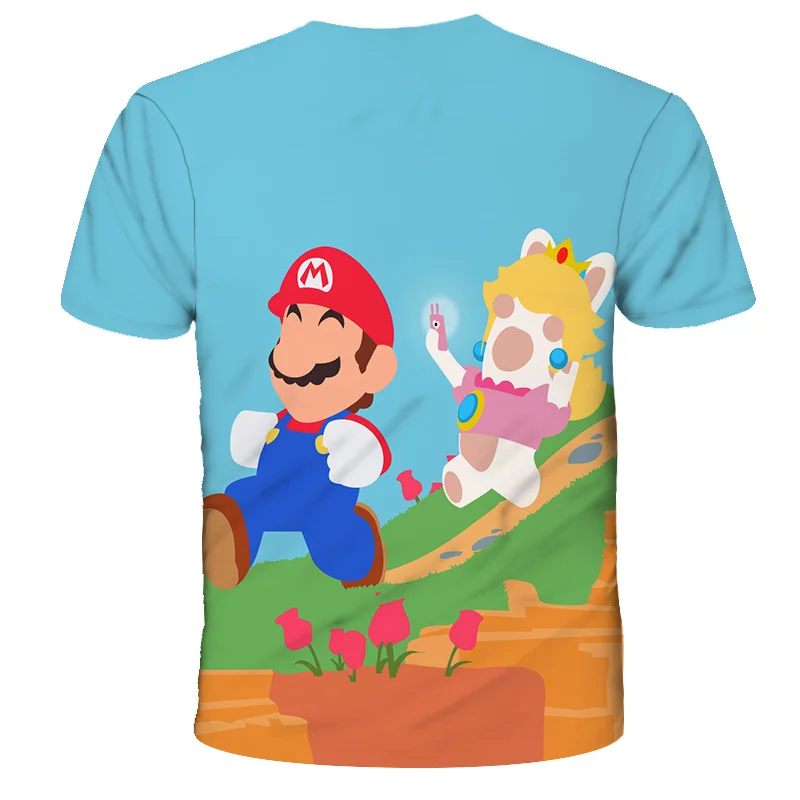 

Camisetas con estampado de Mario en 3D para nios y nias, camisetas de verano, Top, ropa para nios, camiseta informal para beb