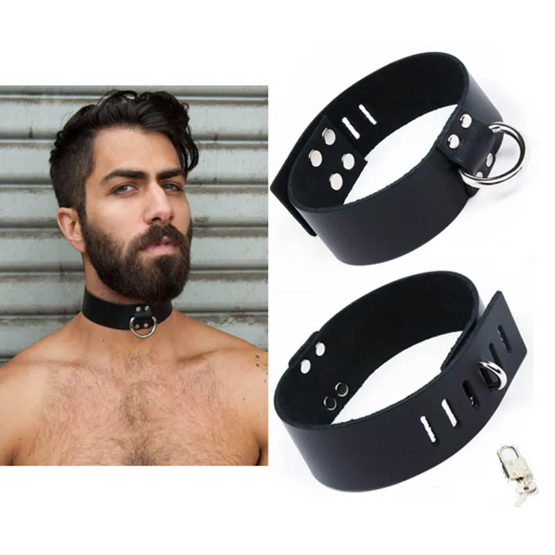 Мужской ошейник чокер металлическая кольца в стиле панк рок повязка на шею для