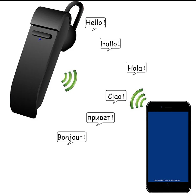 Translate Earphone Wireless Business Earbuds Multi-language Bluetooth Translator Headset DJA99 | Электроника