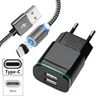 Магнитный кабель USB Type-C, Micro USB, для Honor 9, 10 lite, V9, V10, V20, 10i, 20i, 7X, 7C, 7A, 8A, 8C, 8X, MAX, 9X
