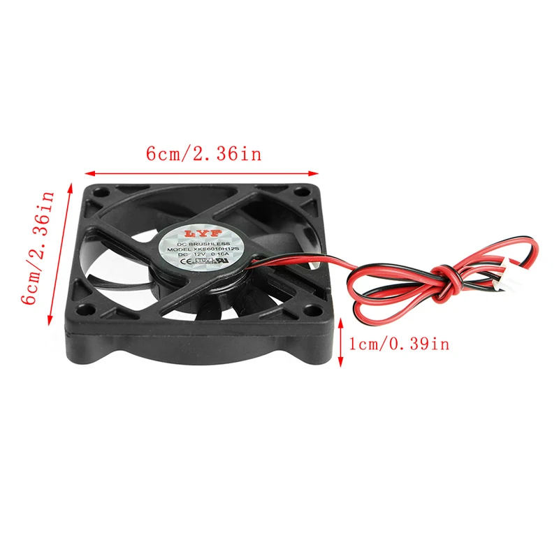 

DC 12V 2-Pin 60x60x10mm PC Computer CPU System Sleeve-Bearing Cooling Fan 6010 wholesales