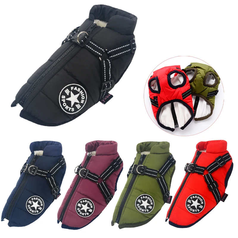 Теплая куртка для собак Модная хлопковая маленьких средних и больших зимняя