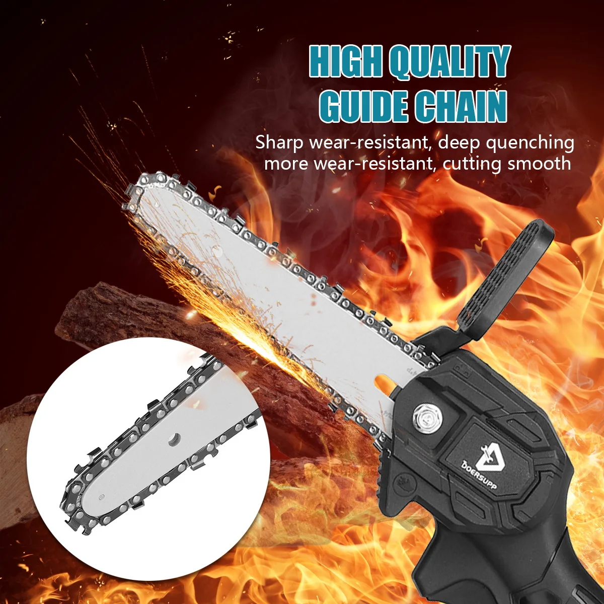 6 Inch 3000W Electric Chain Saw Pruning ChainSaw Cordless Garden Tree Logging Trimming Woodworking Cutter Tool Kits | Инструменты