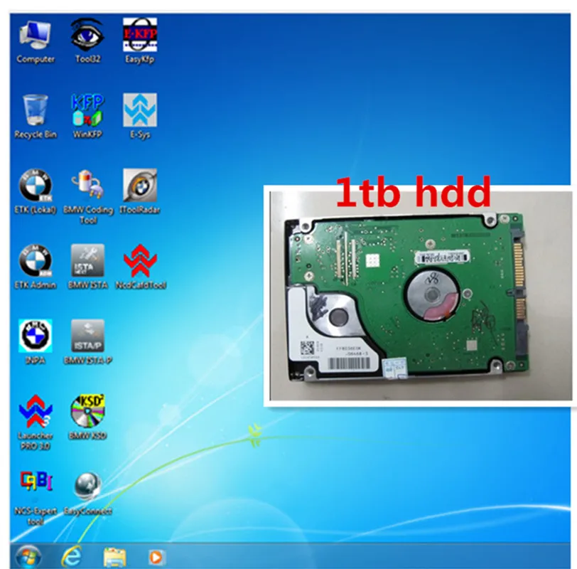Для BMW Icom Next A2 + B C V2021 06 программное обеспечение ISTA D 4 27 P 3 68 Inpa Описание и 1 ТБ HDD win10 с