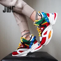 2021 new stylish woman running shoes increasing 6cm ins high heel sneakers women height platform breathable sports walking girls