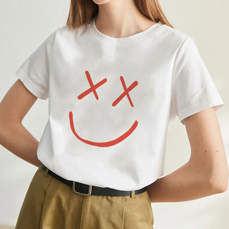 

Summer Harajuku T Shirt Women Kawaii Oversized Tshirt Female Tops Harry Styles Merch Louis Tomlinson Smile Walls Printed T-Shirt