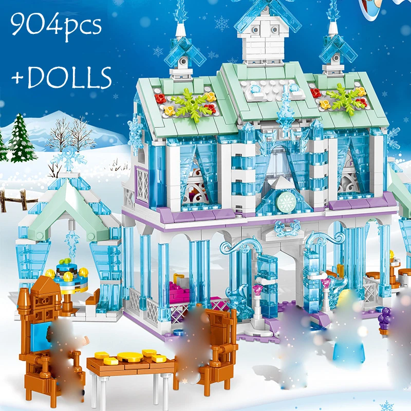 

Building Blocks Snow Castle Building Model And Dragon Knight Small Particle Building Blocks Splicing Toy Child Birthday Toy Gift