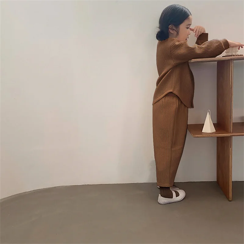 Girls Suit Sweatshirts +Pants Cotton 2Pcs/Sets 2021 Cardigan Winter Autumn Plus Thicken Warm Sportswear Children Clothing