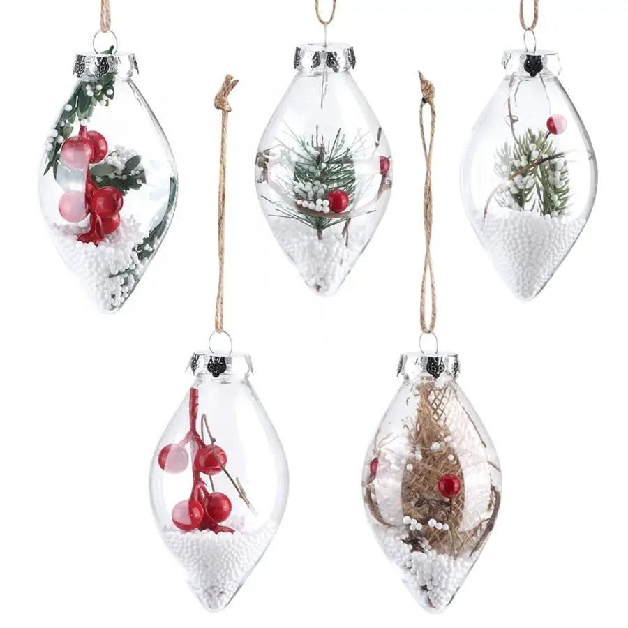 Прозрачные Рождественские шары DIY елка на Рождество безделушка прозрачный