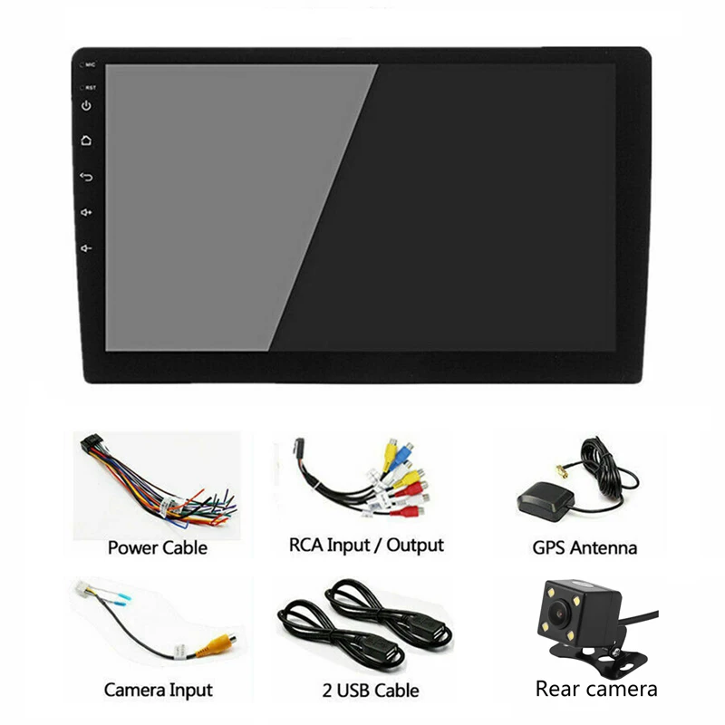 DC12V автомобильный MP5 плеер 9 дюймов Android 10 0 стерео радио HD LCD четырехъядерный WIFI + 1G