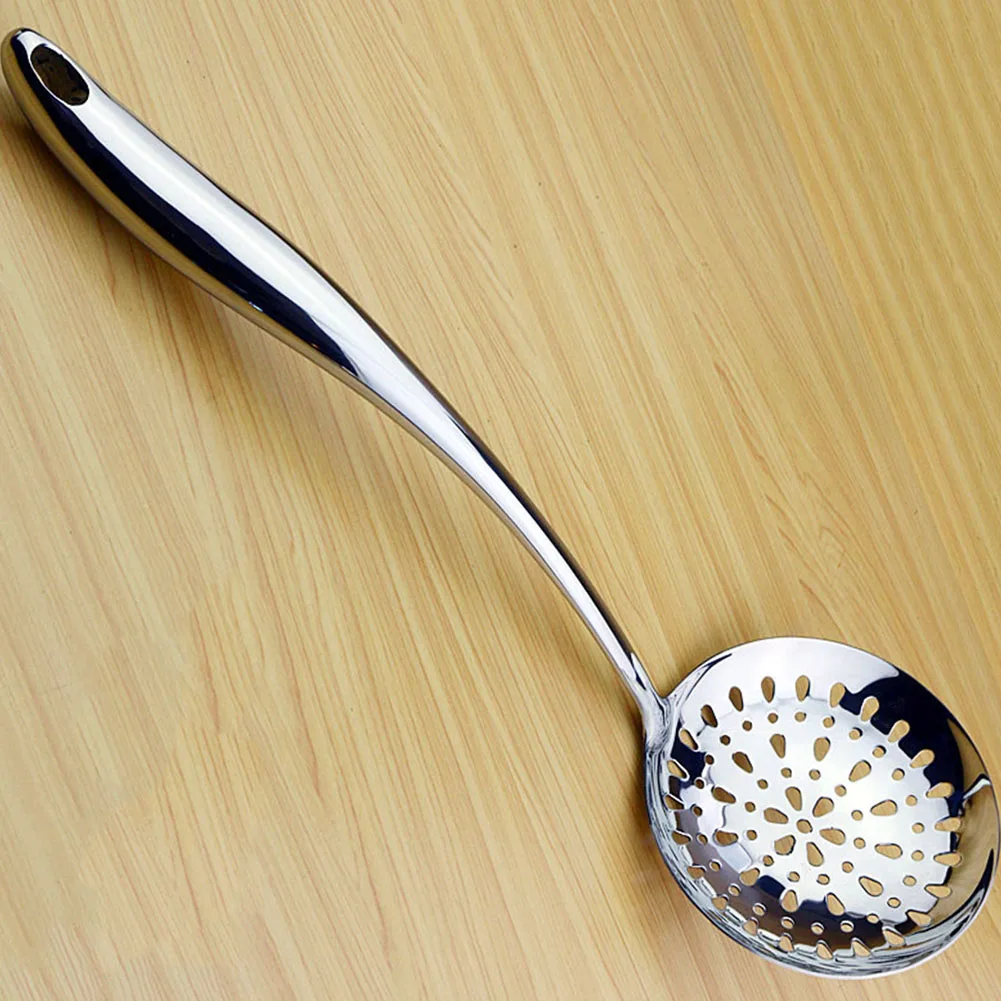 Ложка с прорезями эргономичная ручка прочная для жарки пищи портативный