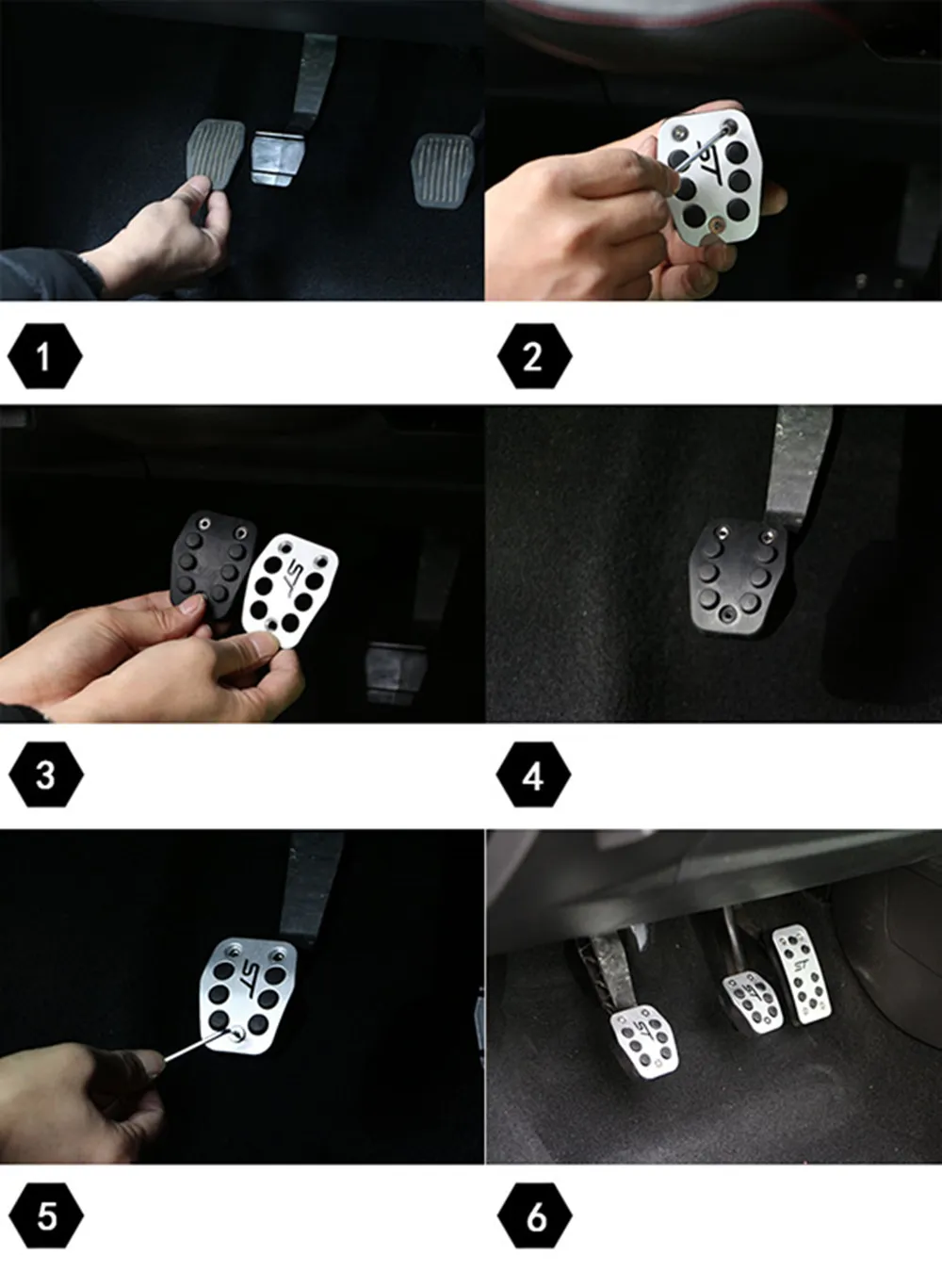 Цветные автомобильные педали My Life накладки на для BMW X1 X3 X4 X5 X6 1/2/3/5/6/7 серии E87 F20 E90 E92