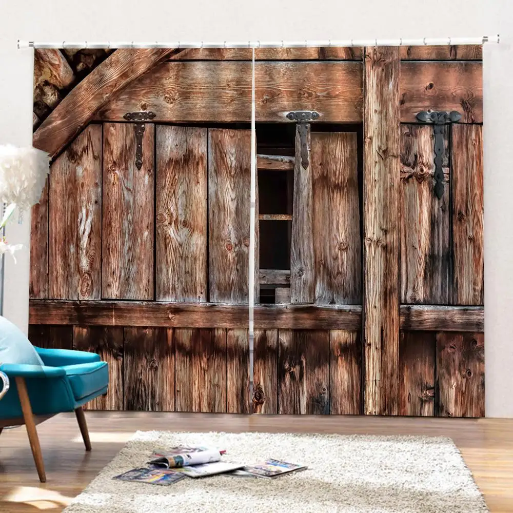 Домашний интерьерный декор старые винтажные деревянные двери занавески для