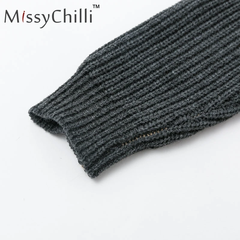 MissyChilli вязаный пуловер с высоким воротником в полоску с длинным рукавом и высоким воротником, женский свитер на осень и зиму, модный свитер в уличном стиле