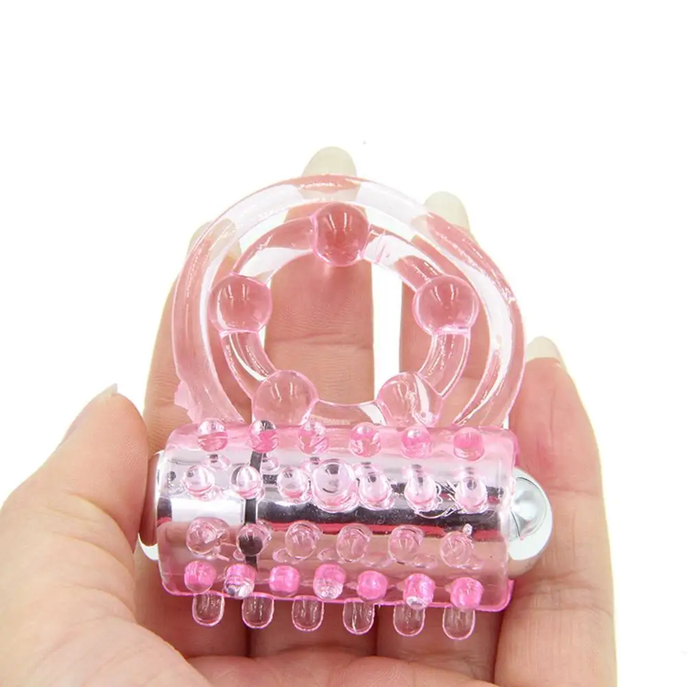 Мини вибраторы Кольца двойное кольцо Женская эякуляция шар петля замок секс