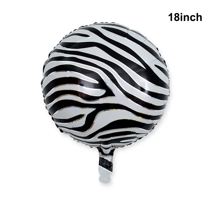 

Zebra Balloons Jungle Party Animal Balloons Black White Stripe Balloon Helium Inflator Foil Balloon Kids Birthday Favors Gift