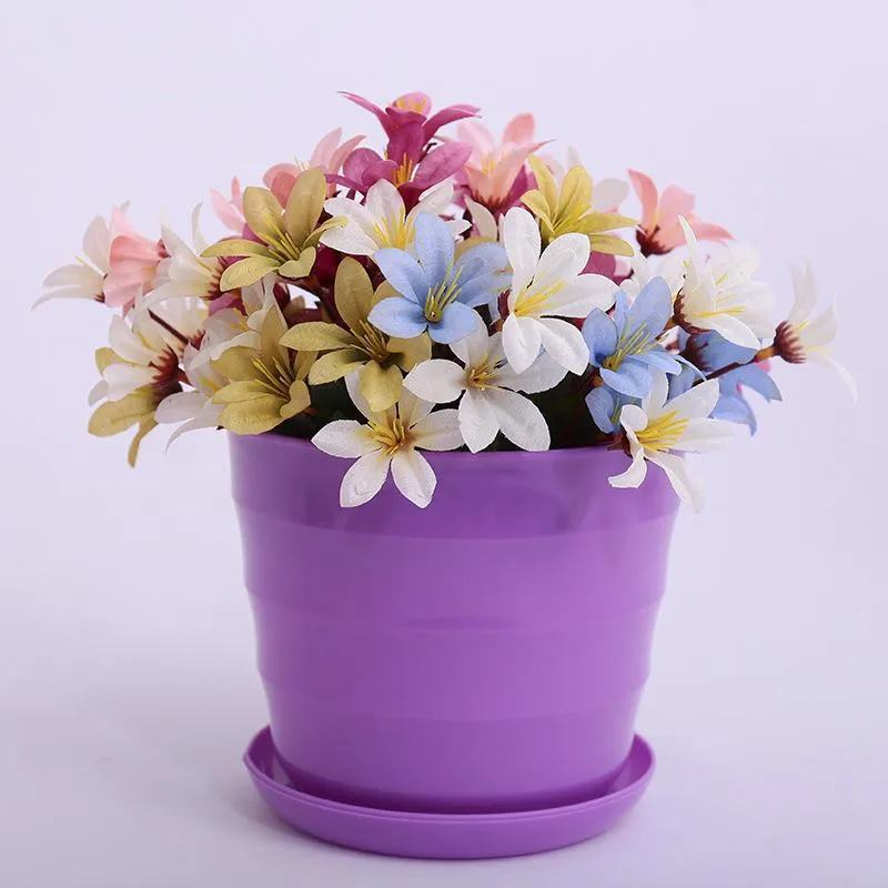 Цветочный горшок Квадратный пластиковый плантатор садовый стол домашний декор