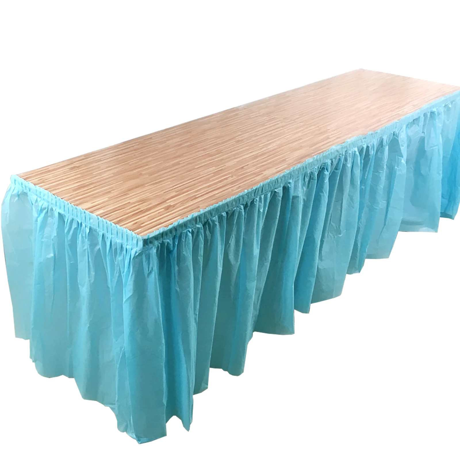 

1pcs DIY Plastic Table SKirt Cover Tableware Skirt For Birthday Baby Shower Wedding Home Banquet Party Decoration Textile