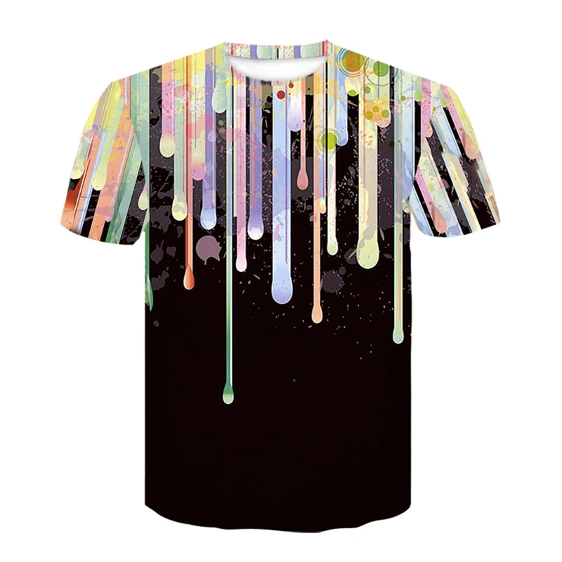 

Summer T-shirt Men's Streetwear Round Neck Short Sleeve T-shirt Top Men's Fashion 3D Printing Graffiti T-shirt