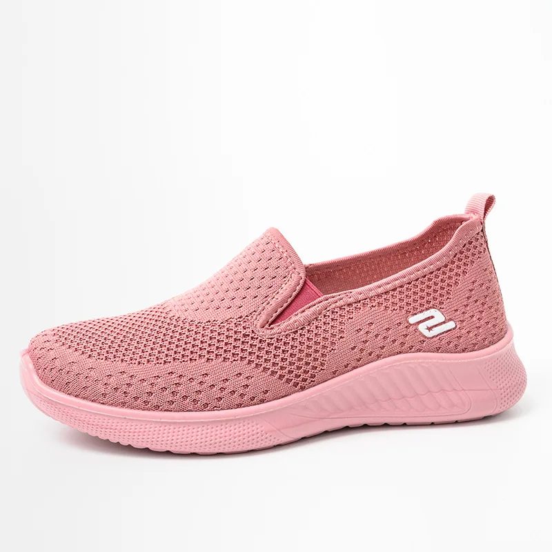 Soft Bottom Sneakers Women Nice Nice Breather Mesh Women Casual Shoes Slip-on Pink Sneakers Tennis Shoes Woman Zapatos De Mujer