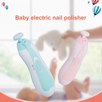 baby electric nail polisher anti scratch multifunctional abs material 6 grinding heads with led light