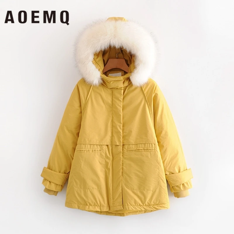 AOEMQ/Повседневные парки в стиле милой принцессы плотные свободная зимняя одежда с