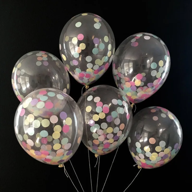 

10pcs Star Confetti Balloons Metallic Foil Confetti Latex Transparent Balloon Baby Shower Birthday Party Wedding Decoration Ball